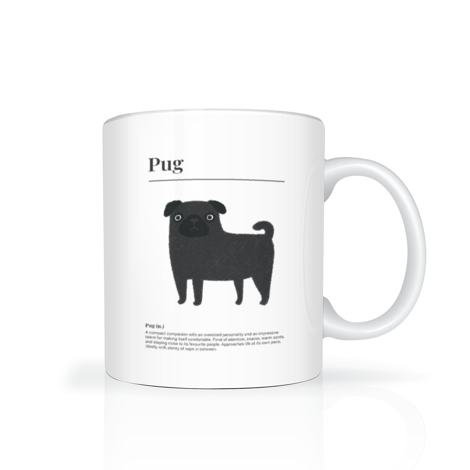 Black Pug Definition Mug