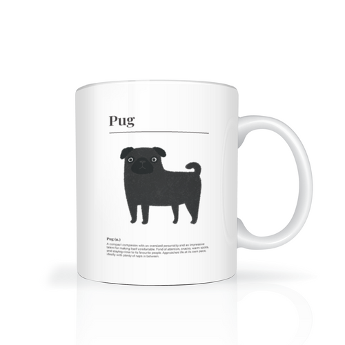 Black Pug Definition Mug
